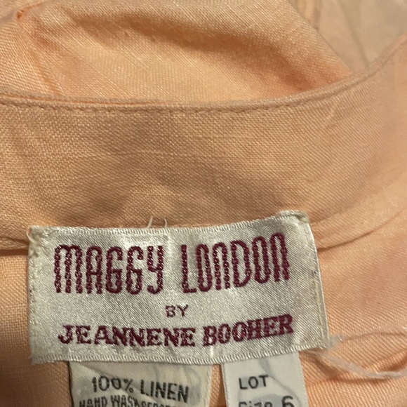 Vintage 80s Linen Button Wrap Dress - Picture 7 of 7